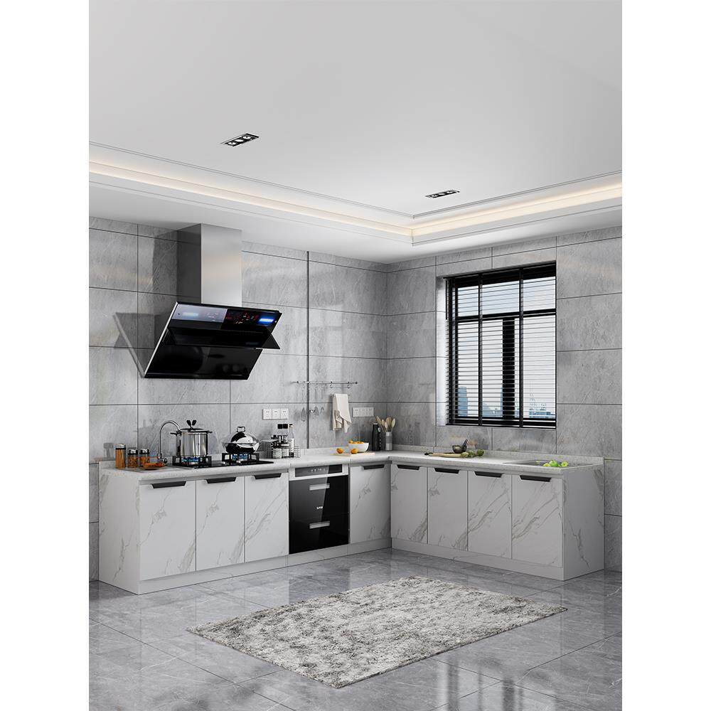 7K简易橱柜组装家用石英石台面整体厨房厨柜灶台柜一体家用公寓现