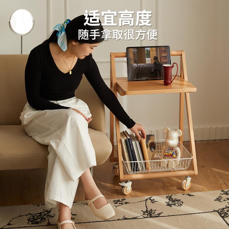 实木可移物动边小推车客YDBJ-001厅新款沙发茶收纳储几物置架几家