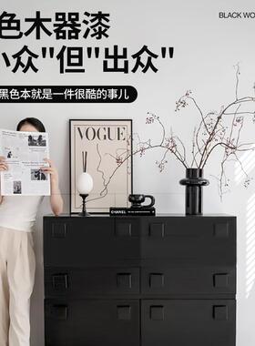 漆黑色喷漆家具三改色青实木旧三青漆柜子木门黑漆翻新漆水性木器