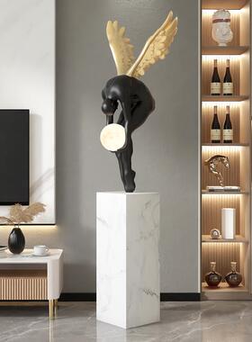 人雕塑物意极简艺术落摆件展厅地店yc190820式铺玄关美陈轻奢高级