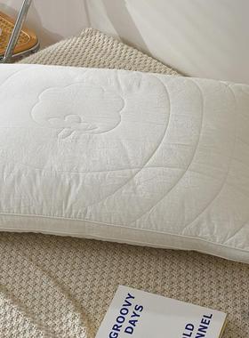 Bford/百帝全棉富生棉态花y枕pt202410单人柔软透气枕芯助睡眠护