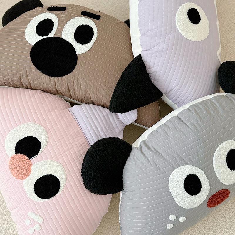 睛水YSYins儿童房大眼全棉洗绗缝床头大靠背靠垫靠枕腰靠窗飘抱枕