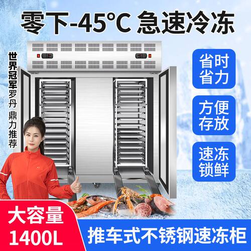 德菱仕速冻冷柜商用零下45度80度急冻插盘冰箱包子饺子海参速冻机