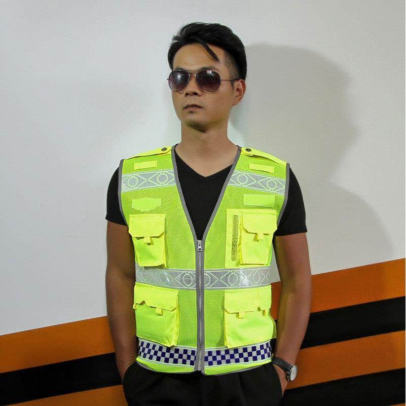 多口袋反光背心马甲交通执勤道路应急救援巡逻新款网眼荧夜光印字,五金/工具,反光安全服,淘宝优惠券,粉丝福利购,淘宝优惠卷