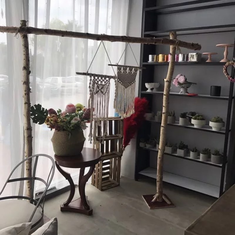 白桦树干枝新款森系婚庆拱门花门架子婚礼拍摄花艺插花培训道具树