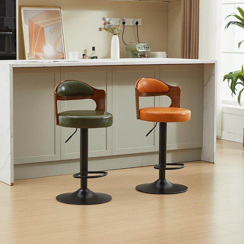 高脚凳前台收银酒吧椅子吧台椅实木欧式吧凳家用覆古靠背升降旋转,住宅家具,家用高脚椅,淘宝优惠券,粉丝福利购,淘宝优惠卷