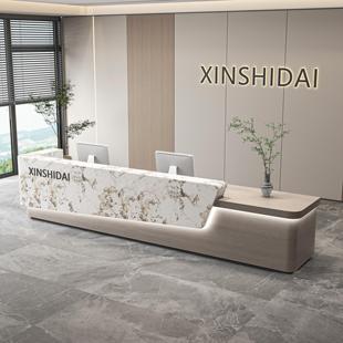 中式公司前台接待台酒店大堂吧台服务台培训中心前台桌商铺收银台