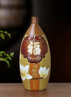 云南特色民族陶瓷装饰品现代家客厅玄关电视柜摆件创意花瓶摆件