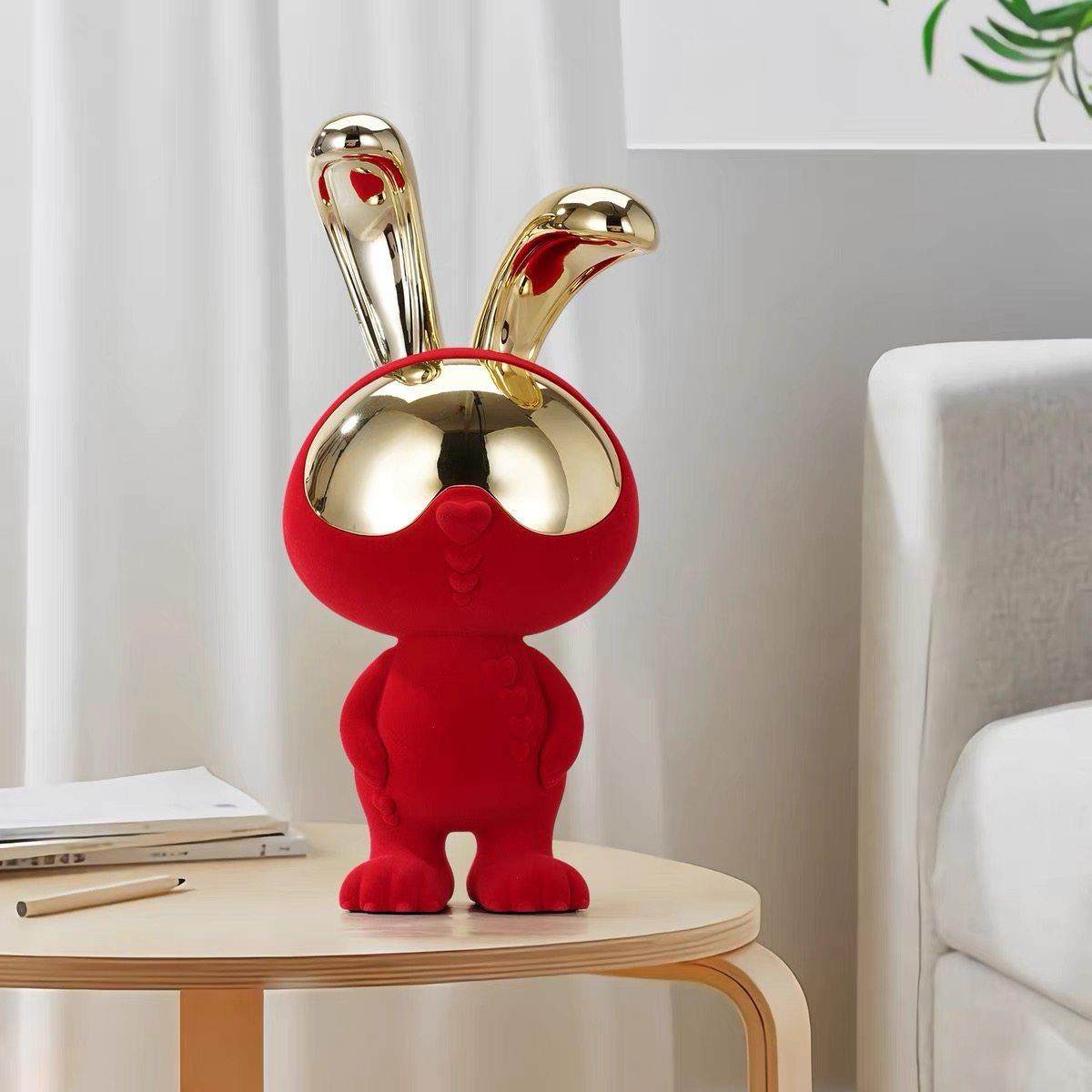 现代轻奢兔子摆件酒柜展示柜客厅装饰电视玄关摆设乔迁新年礼品,家居饰品,装饰摆件,淘宝优惠券,粉丝福利购,淘宝优惠卷