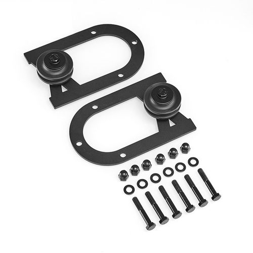 美式谷仓门五金吊轨轨道细边马蹄型全套配件滑轮移门滑轨门轨