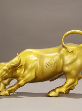 厂家铜牛摆件办公室牛华尔街牛牛气冲天牛转乾坤大号股市牛工艺品