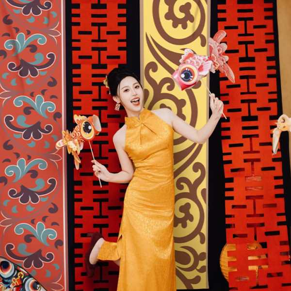 结婚订婚喜字挂布婚房背景墙布置条幅新娘晨袍拍照道具长条喜挂饰