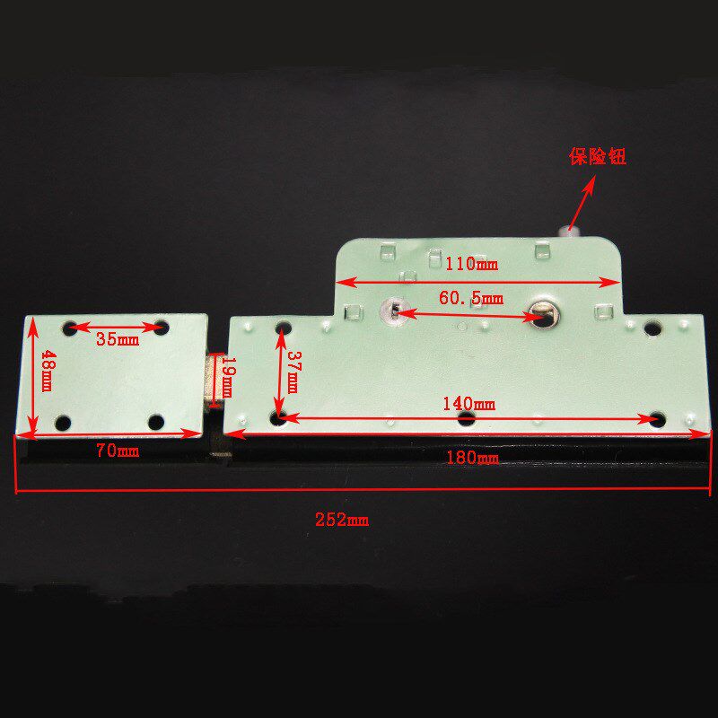 大门锁双开双扇门木门铁门锁齿条锁插销锁门栓防盗大门锁十字钥匙