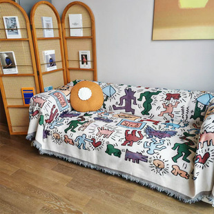 新款 沙发盖布沙发巾北欧风卡通沙发全盖沙发套沙发罩沙发盖布巾