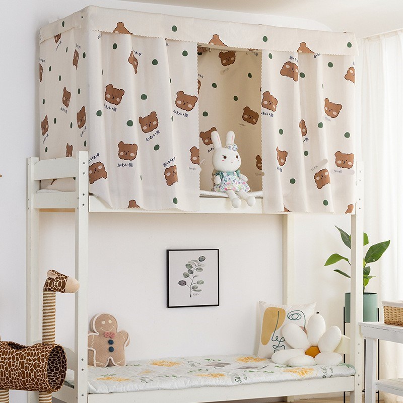 宿舍上铺神器架子床遮光床帘学生A寝室一体式遮挡帘90220cm