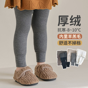 冬季 袜女童保暖裤 新款 袜一体裤 女宝宝儿童九分连裤 婴儿加绒打底裤