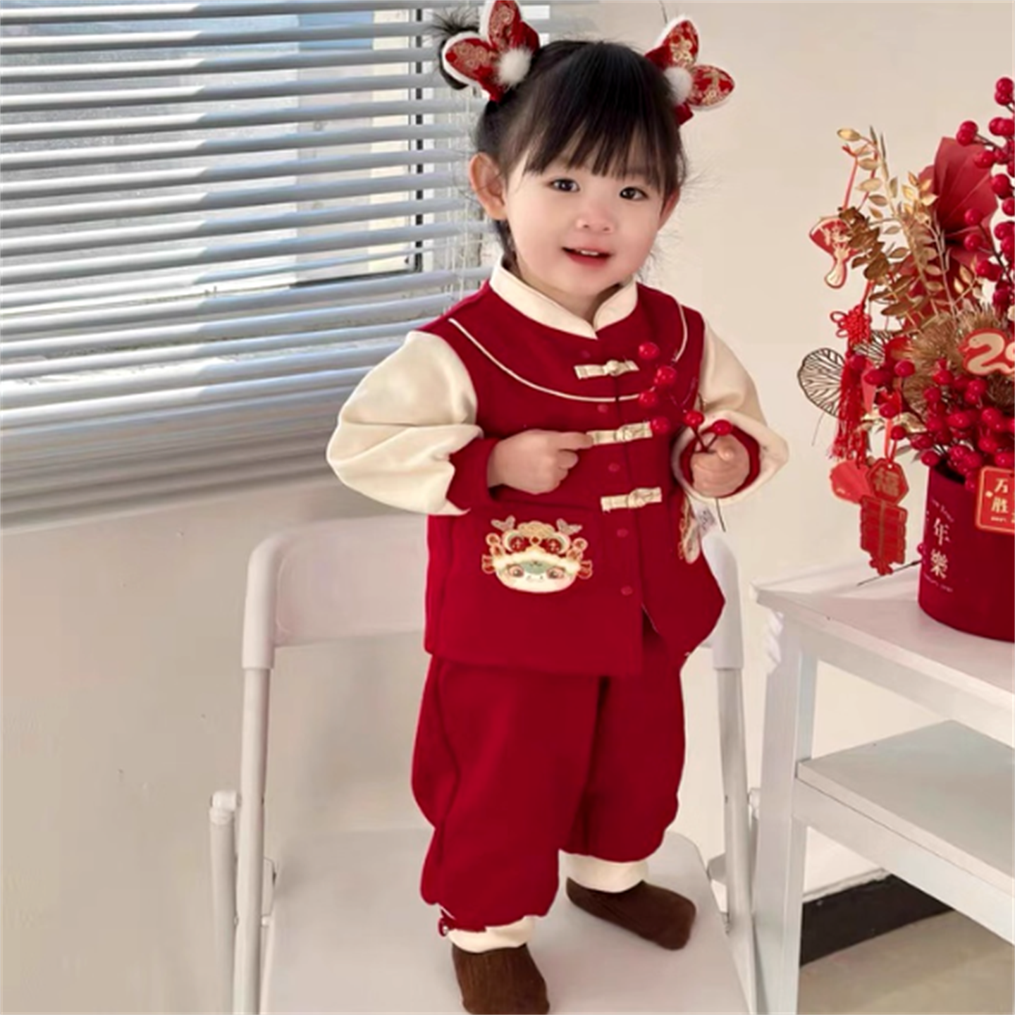 女宝礼服套装新款春秋红色上衣裤子婴儿服新宝宝分体中式衣服唐装,童装/婴儿装/亲子装,套装,淘宝优惠券,粉丝福利购,淘宝优惠卷