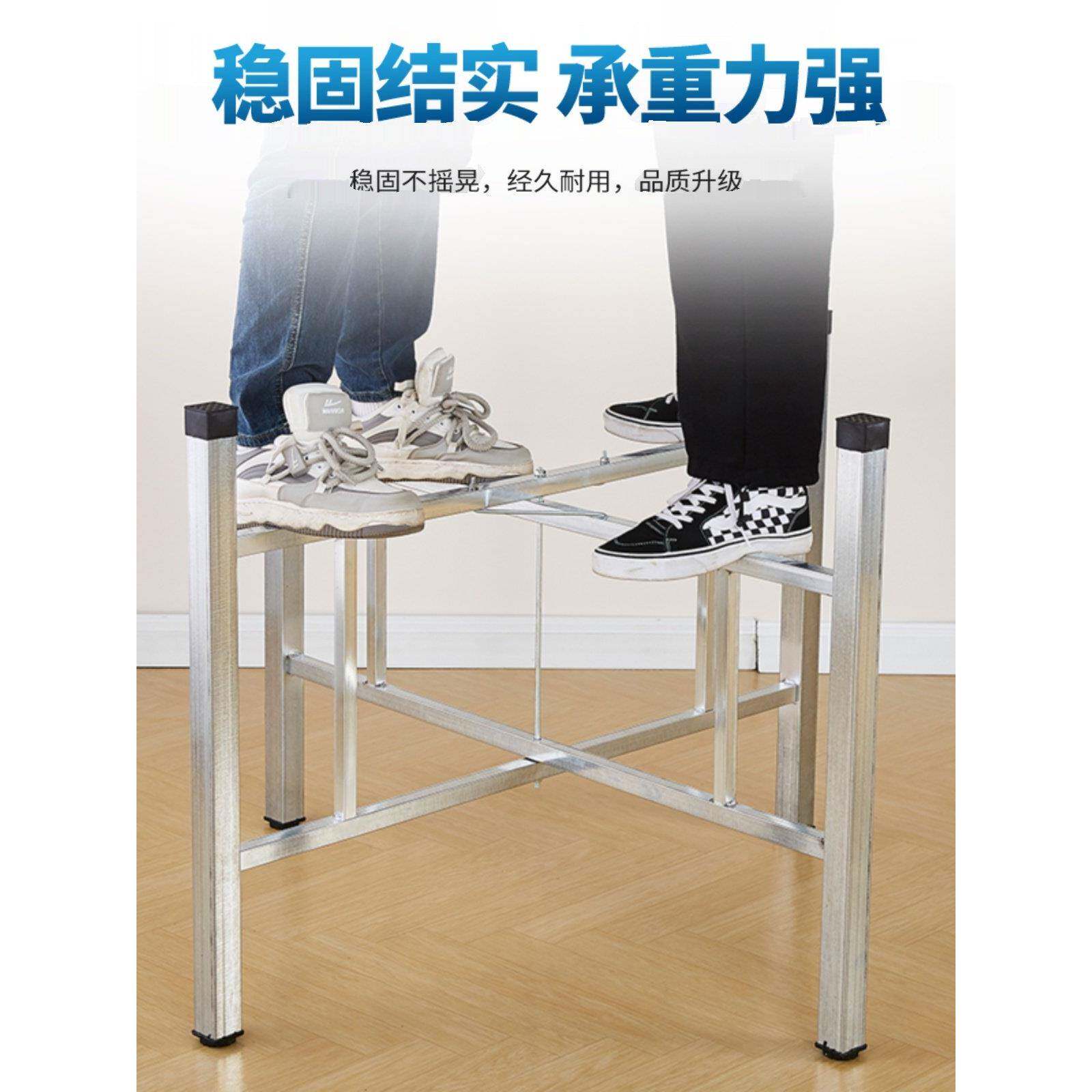简易大圆桌架折叠桌腿支架餐桌腿可折叠餐桌脚折叠桌腿圆桌子铁艺