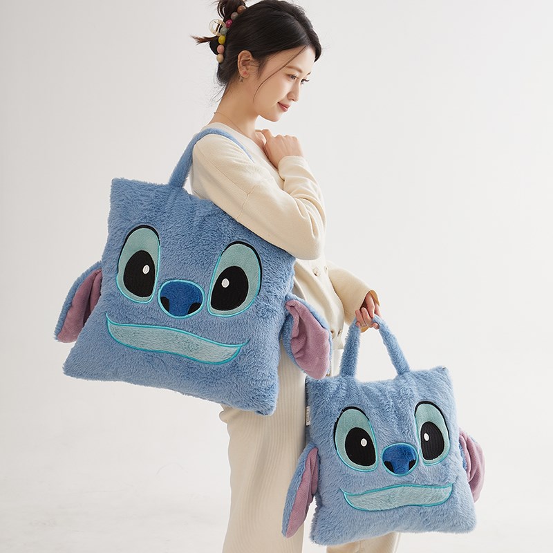 幼儿园手拎卡通抱枕被子两用二合一午睡折L叠毯子枕头被四季空调