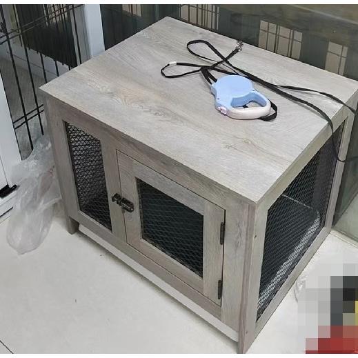 外贸美国室内家俱狗笼双门木质宠物笼子中型犬边境牧羊犬用铁笼侧