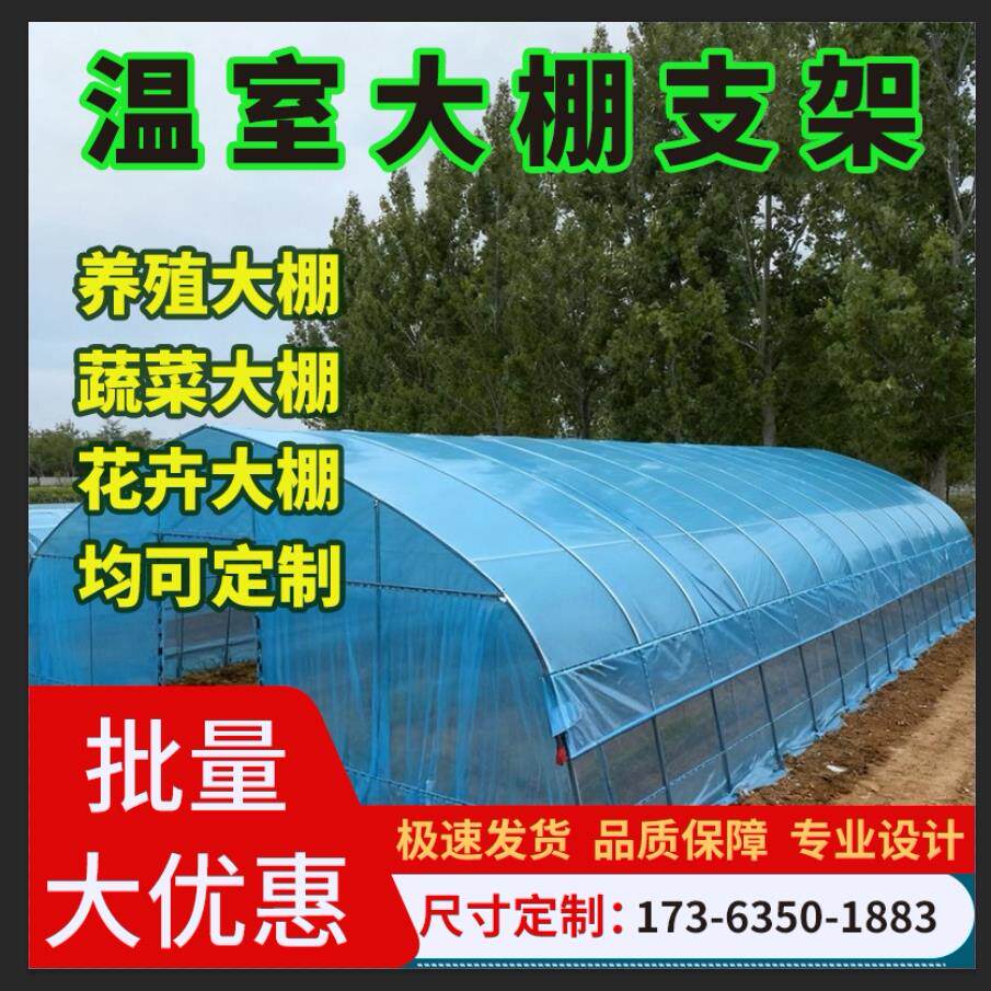 温室大棚热镀锌钢管骨架家用种植蔬菜大棚养猪椭圆管养殖大棚钢管