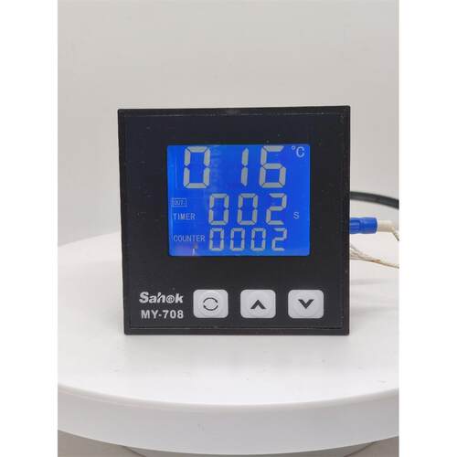 Sahok山禾 MY-708 液晶时间温控计数三合一综合控制器 烫画机专用