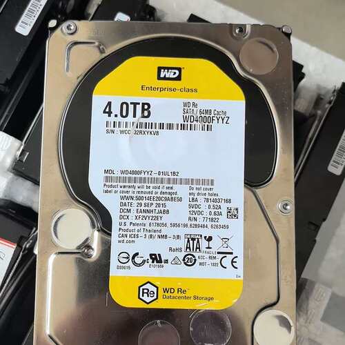 {议价}数据WD4000FYYZ 4TB企业金盘硬盘，3.5寸S