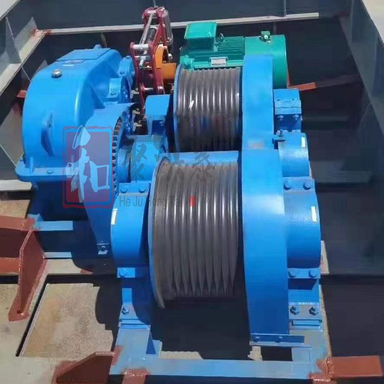 重型摩擦YJS-10吨水平拉力牵引机铸钢齿轮减速机拉平车电动卷扬机