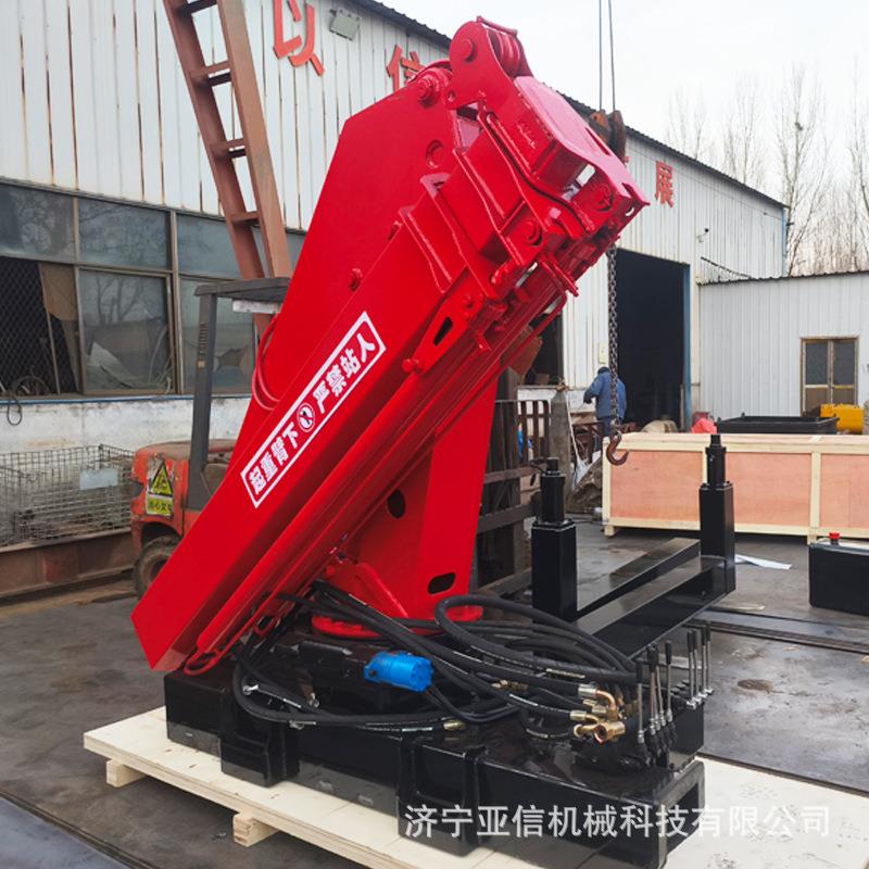 车用折臂随车吊5吨折叠式吊机吊重协会车载式折叠臂起重机