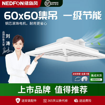 绿岛风天花排气扇商用吊吸顶600x600排风扇强力抽风机工程换气扇