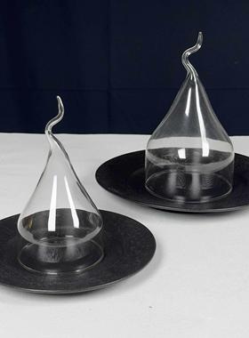 耐热玻璃烟熏罩意境菜分子料理美食网红点心展示罩烟雾罩会席料理