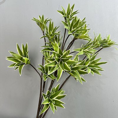 仿真紫露草百合竹 仿真植物叶材摄影道具盆栽金边百合竹家居装饰