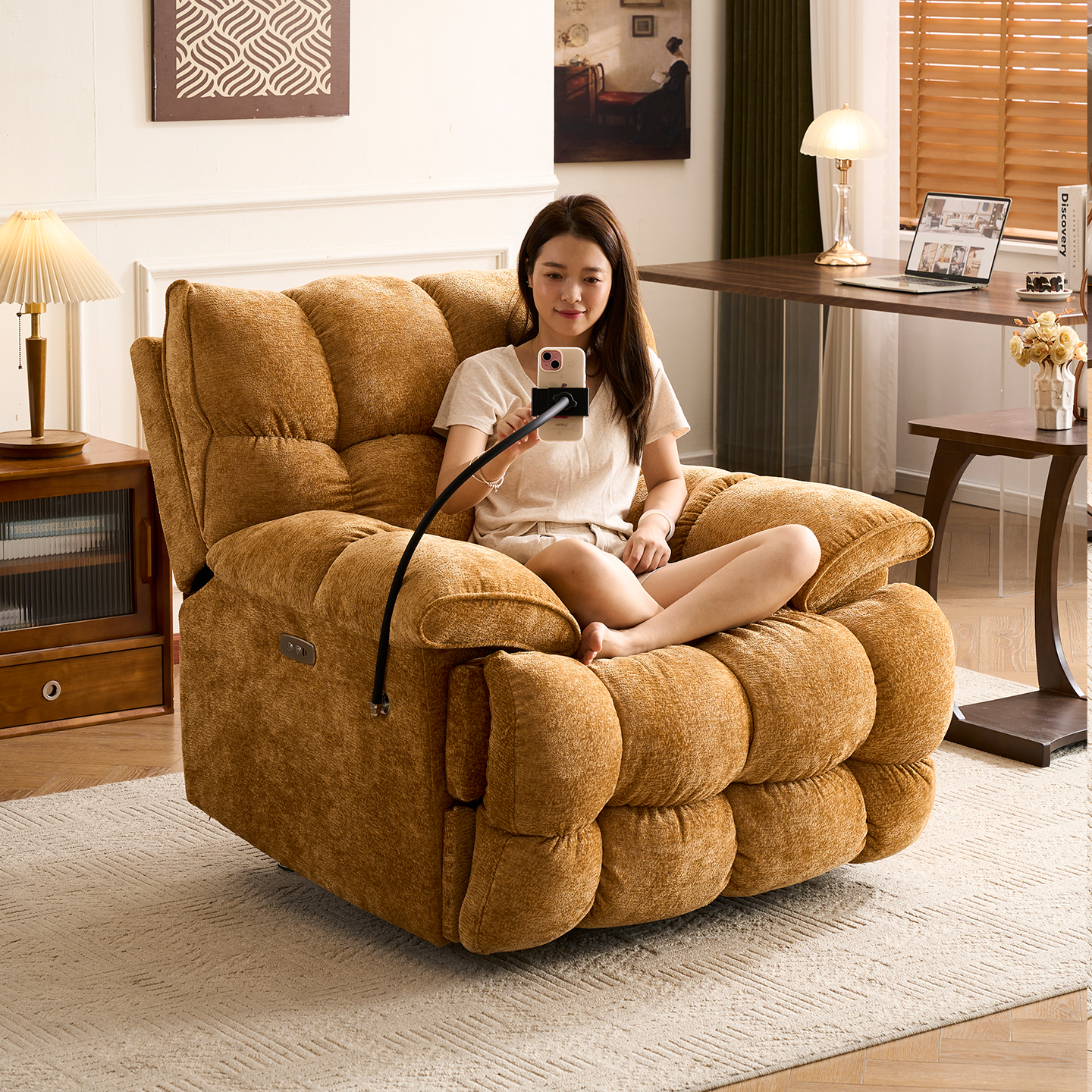 懒人沙发可躺可睡电动单人沙发椅