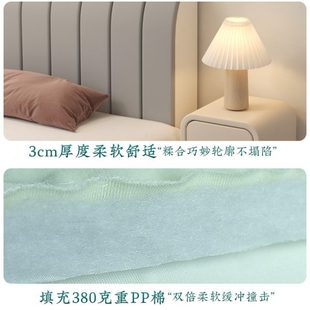 长促床头靠背套罩通用简约防尘简约加厚绒面床头罩软包床头套罩