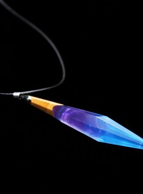 饰品创意小众水晶灵摆个性项链好运吊坠情侣善术仿手工定制风晶簇