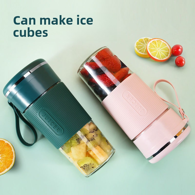juicer榨汁机加厚玻璃杯身果汁奶昔杯USB充电动便携小型自动搅拌