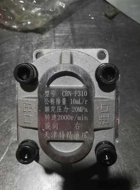 天津特精液压齿轮泵油泵CBNF310A系列单键314316320325油泵