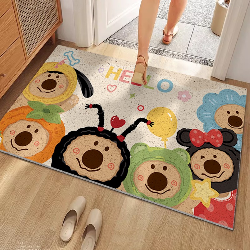 入户门地垫2023新款可爱insB丝圈耐脏防滑地毯可裁剪门垫进门脚垫