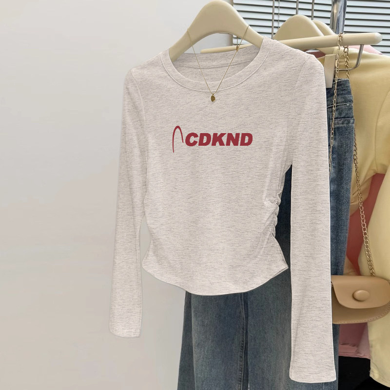 2026新款长袖打底衫女春秋季修身显瘦内搭小个子减龄上衣正肩t恤