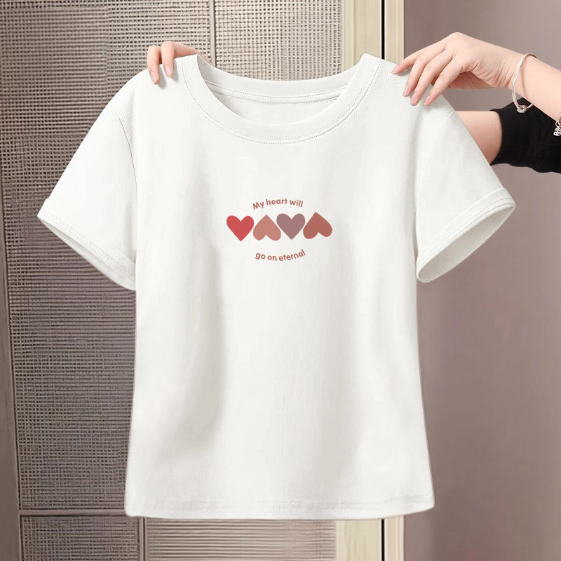 2026新款夏季正肩短袖T恤女ins时尚百搭洋气短款显瘦白色上衣