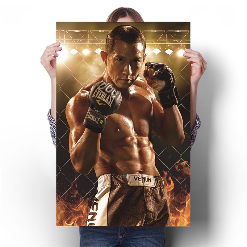 张家辉肌肉海报健身房挂画激战电影装饰画励志R搏击墙壁画寝室贴
