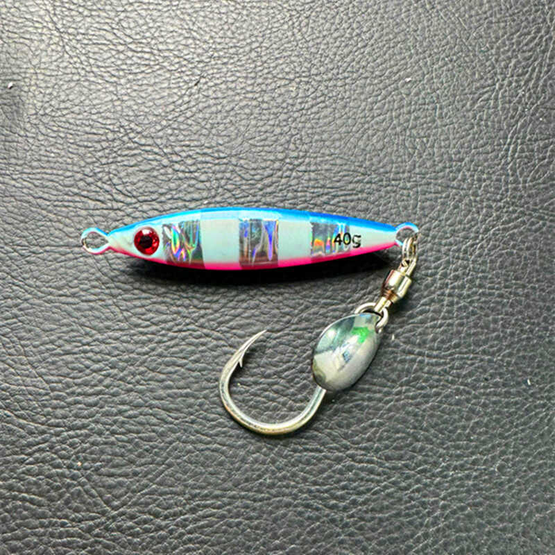 5祇海钓小胖子快抽路亚饵铁板铅鱼假饵远投夜光亮片青岛马鲛鱼海