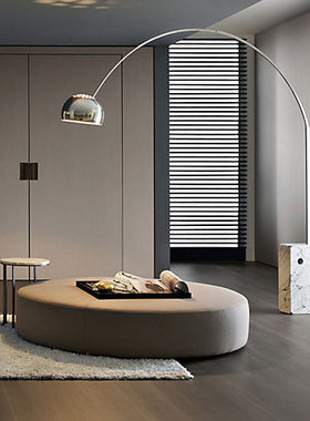 钓鱼灯落地灯客厅沙发边设计感简约现代创意大利大理石Arco灯具