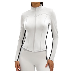 澳洲*CSB线感瑜伽服女秋冬运动上衣修身显瘦立领长袖跑步