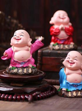 创意小摆件弥勒佛财神客厅玄关电视柜装饰礼品汽车车内家居礼物