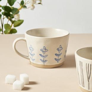 粗陶咖啡杯女办公室泡茶喝水杯子家用个性 日式 小众复古陶瓷马克杯