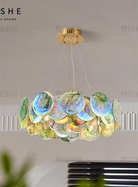 法式覆古Murano客厅吊灯轻奢主灯设计师创意七彩玻璃餐厅卧室灯具