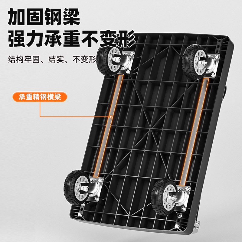 小推车拉货手推车搬运车折v叠便携小拉车家用平板车拖车快递手拉
