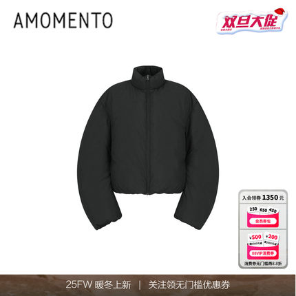 [AMOMENTO] 25FW CROPPED DOWN PUFFER 25年新款短款羽绒夹克百搭