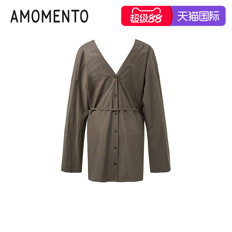 Amomento2025新款衬衫连衣裙图片